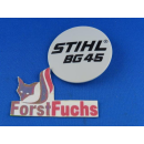 Typenschild für Stihl Blasgerät BG 45