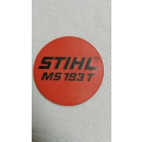 Typenschild für Stihl Motorsäge MS 193 T