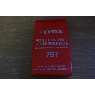 Signierkreide Lyra 12 mm - sechskant, rot 1 Pack = 12 Stück