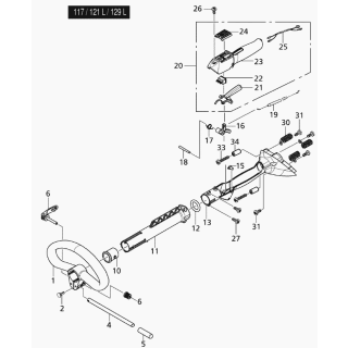 Sicherungshebel für Solo Motorsense FS 129 L