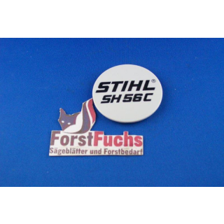 Typenschild für Stihl Saughäcksler SH 56 C