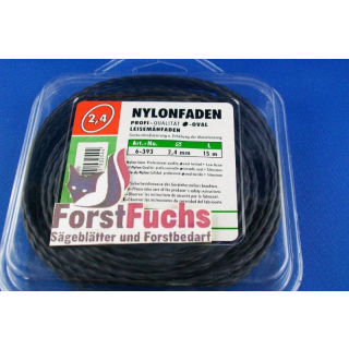 Mähfaden - oval gedreht - 2,4 mm - 15 m - Tornado - extra leise