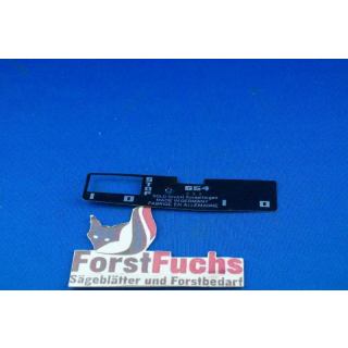 Typenschild für Solo Motorsäge 654 - NL