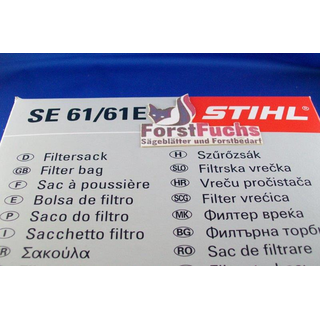 Filtersäcke für Stihl Nass-/Trockensauger SE 61/SE 61 E/62/62 E - 5er Packung